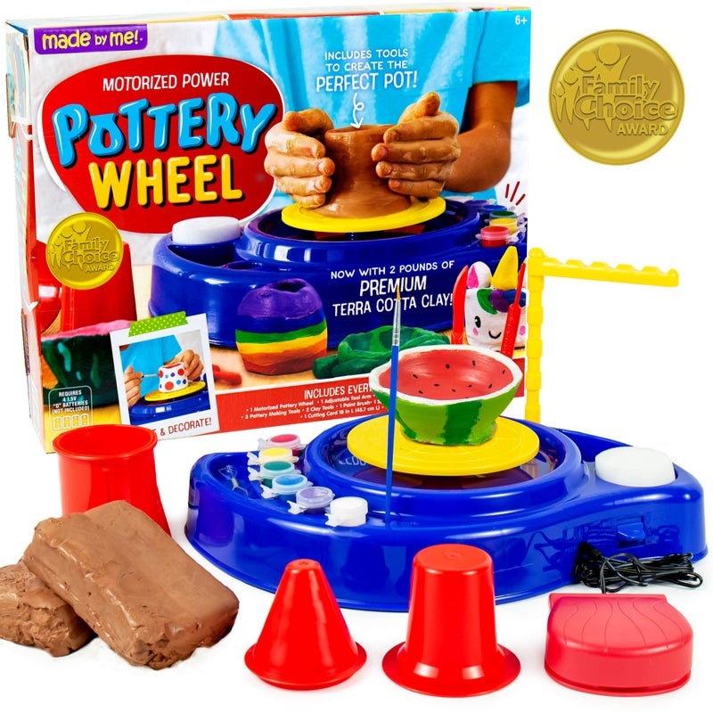 Made By Me Motorized Power Pottery Wheel - at Home Pottery Making â€“ Clay Sculpting Activity for Kids Ages 6 and Up - Image 1